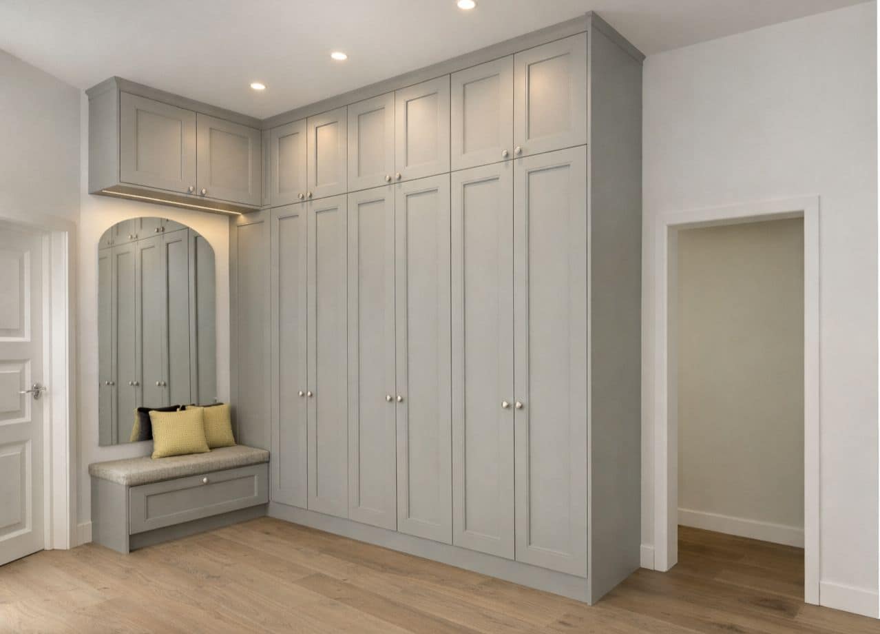 Måttanpassad hallgarderob i stockholm.