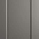 Produktbild på kökslucka med ram. Köksmodellen är en trälucka i ek liknande material lackad i grå.