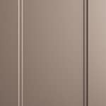 Produktbild på kökslucka med ram. Köksmodellen är lackad i varm brun beige färg.