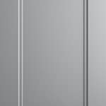 Produktbild på kökslucka med ram. Köksmodellen är en trälucka i ek liknande material lackad i grå.