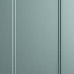 Produktbild på kökslucka med ram. Köksmodellen är lackad i varm turkos färg.