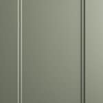 Produktbild på kökslucka med ram. Köksmodellen är lackad i varm grön färg.