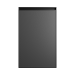 Kökslucka Kronos, med meallram och fenix front, svart färg