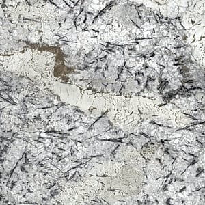 Produktbild på sten till bänkskiva, Ice Blue Sensa från cosentino. En gråbrun Sensa granit med ljusa och mörka mönster.