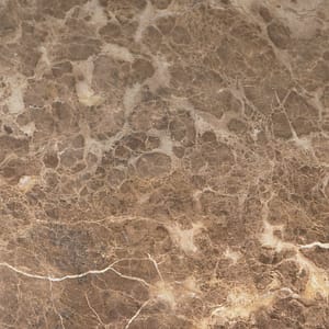 En produktbild på en brun natursten med mörare mönsterådring till köksbänkskiva: