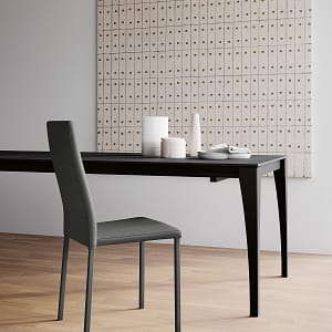 Produktbild på matstol i läder