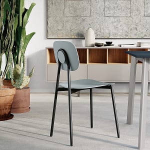 Produktbild på matstol i metall och trä