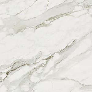 produktbild på köksbänkskiva i keramisksten i dekton från cosentino. Vit marmorliknande med grå stora ådringar.